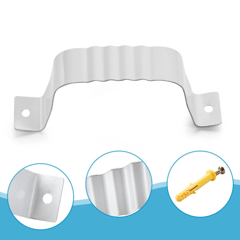 VYH Gutter Straps 2x3,Downspout bracket ,Downspout Strap,(4 Pack, White) - Image 4